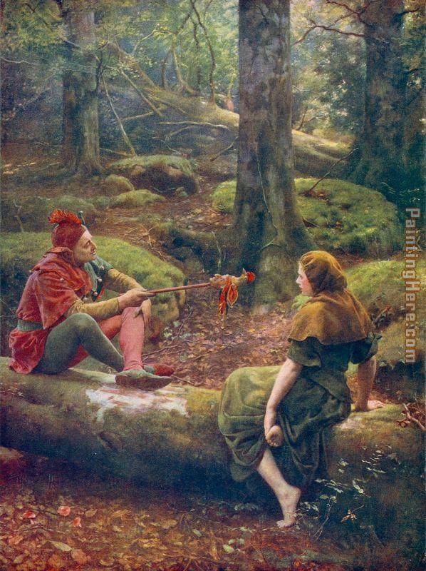 In the Forest of Arden painting - John Collier In the Forest of Arden art painting